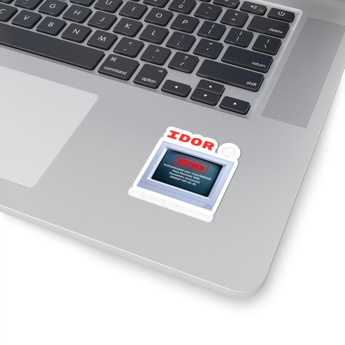 IDOR Hacked Computer Kiss-Cut Sticker — Cybersecurity Vulnerability Decal