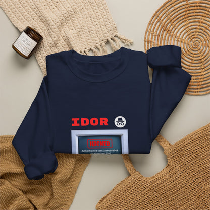 Cybersecurity IDOR Exploit Sweatshirt | Ethical Hacking Graphic Crewneck | Hacker Gift for Men & Women