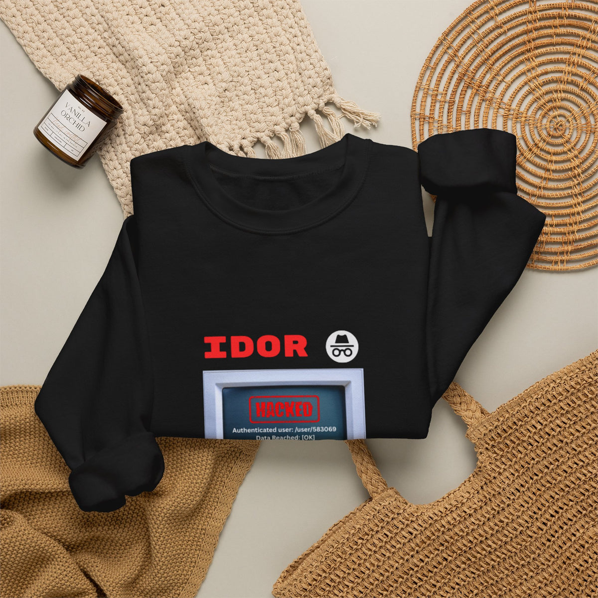Cybersecurity IDOR Exploit Sweatshirt | Ethical Hacking Graphic Crewneck | Hacker Gift for Men & Women