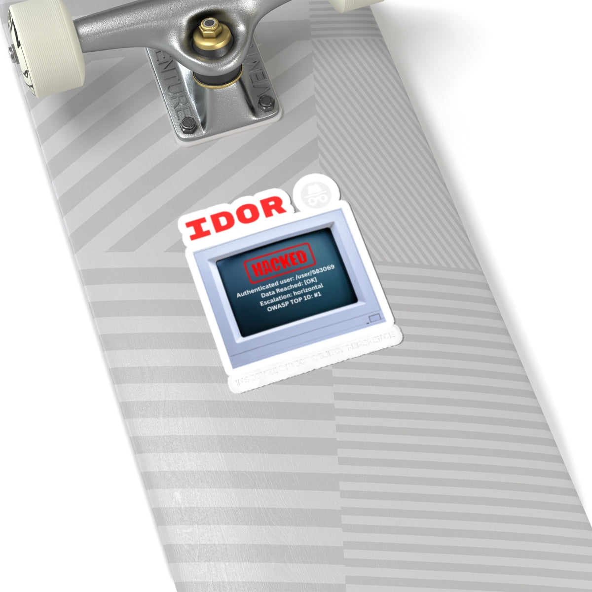 IDOR Hacked Computer Kiss-Cut Sticker — Cybersecurity Vulnerability Decal